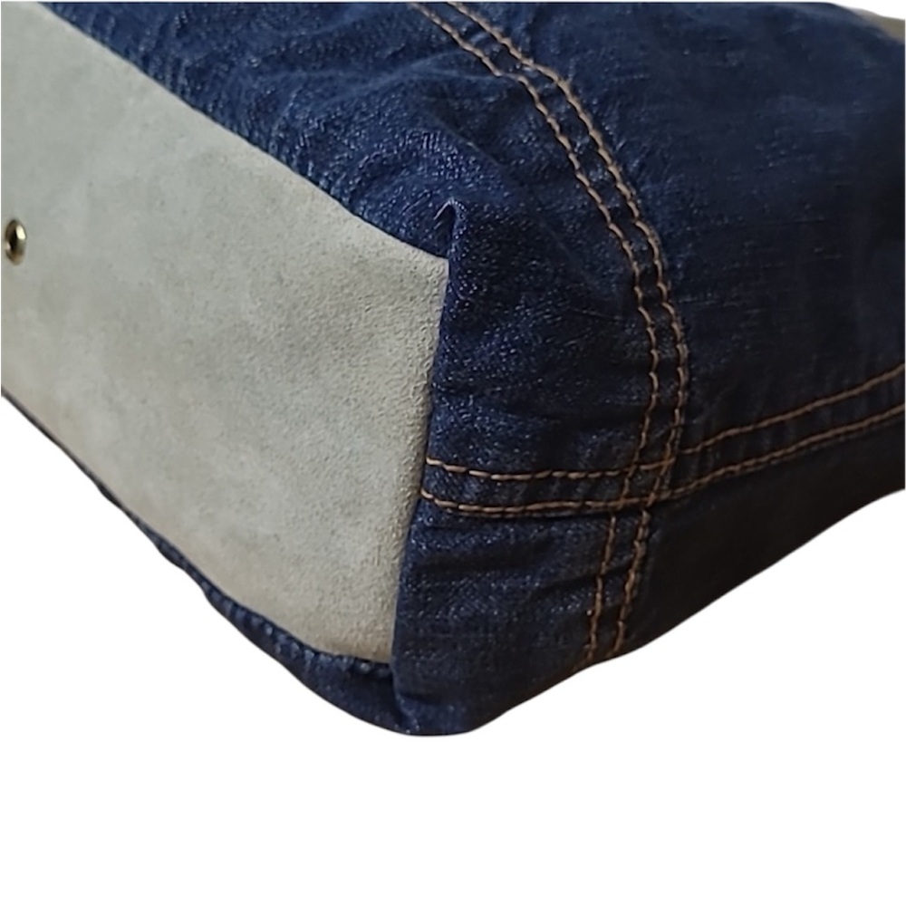 Yves Saint Laurent Denim and Suede Shoulder Bag - Picture 5 of 9